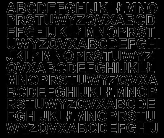 Litery samoprzylepne 1,5 cm naklejki czarny