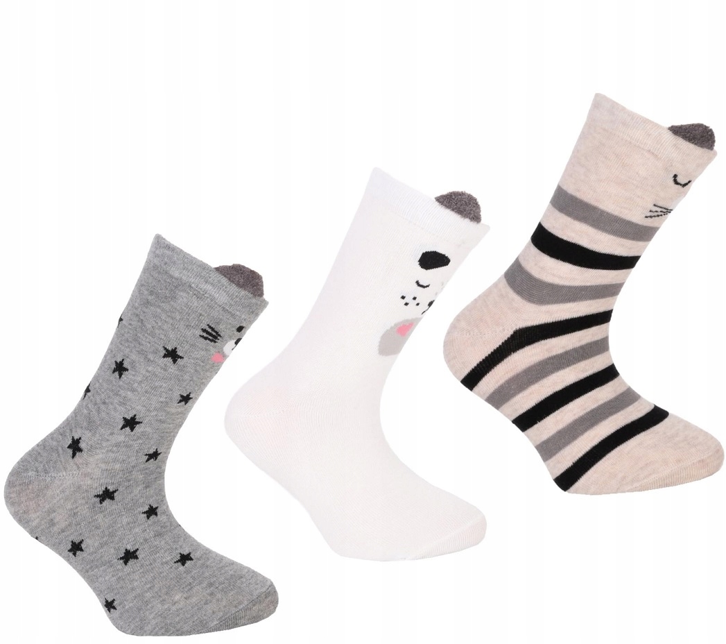 

3x Skarpetki dziewczęce zwierzątka Moraj 31-34