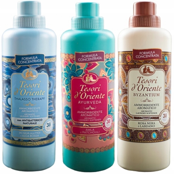 Levně Tesori d'Oriente Sada 3 italských oplachovacích přípravků 760 ml Tab