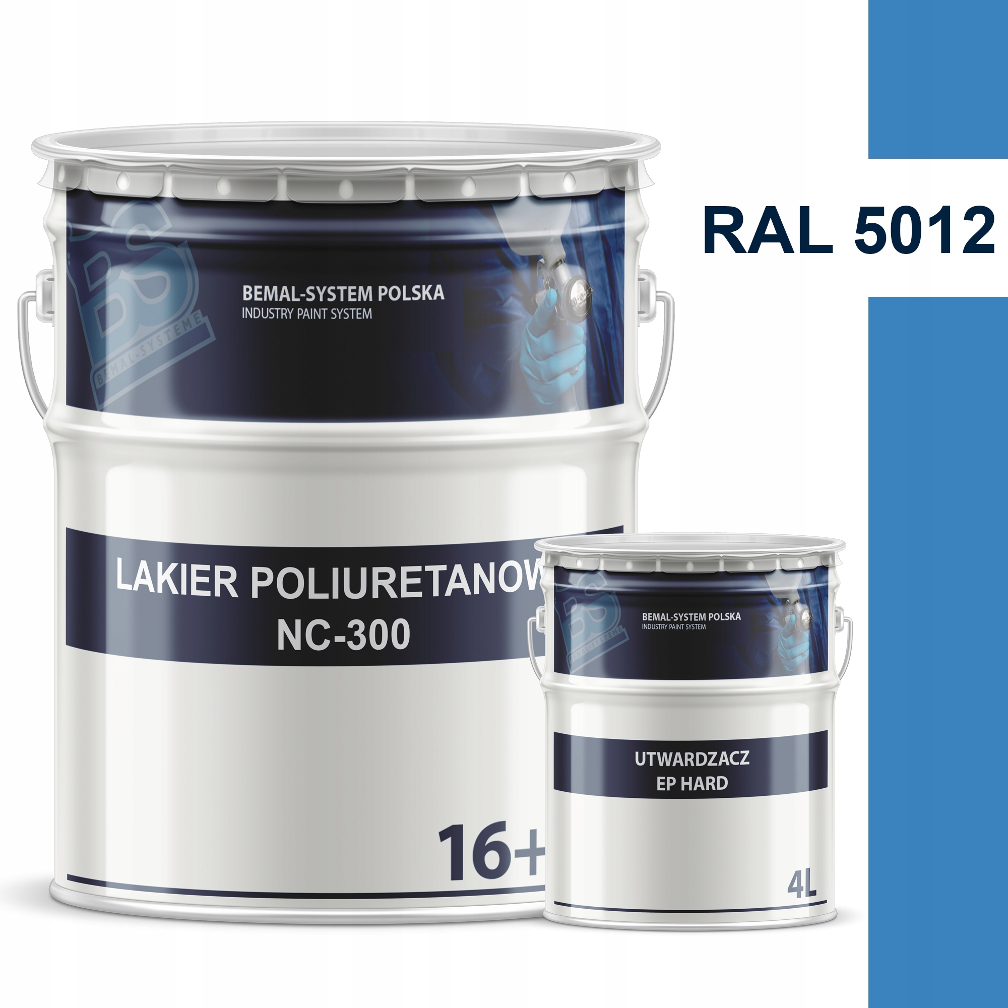BEMAL FARBA OKRĘTOWA - LAKIER POLIURETANOWY - 20L - RAL 5012
