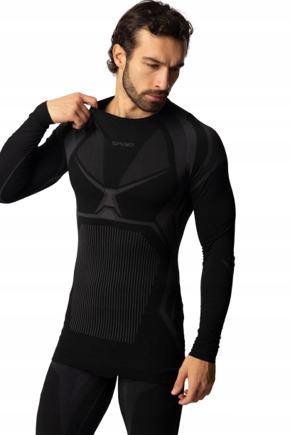 Spaio Termoaktivní tričko s dlouhým rukávem Confidence černo šedé XXL