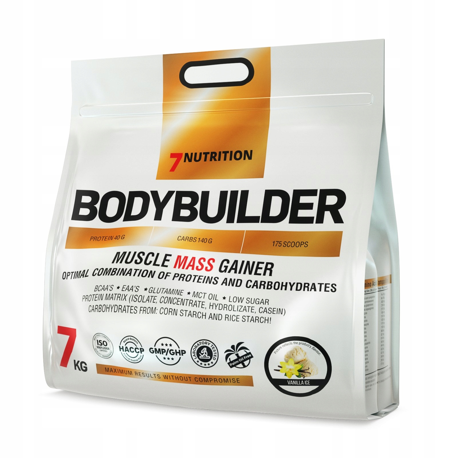 7NUTRITION Bodybuilder 7KG Gainer Sacharidy