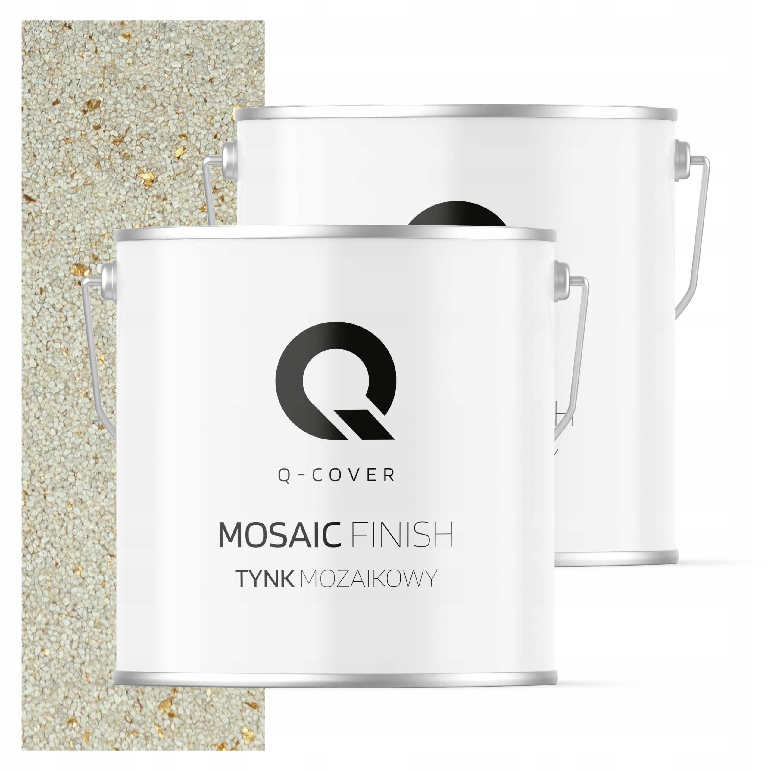 Mozaiková pryskyřičná omítka 7 kg vnitřní bílá se zlatou slídou M08 Ozdobná