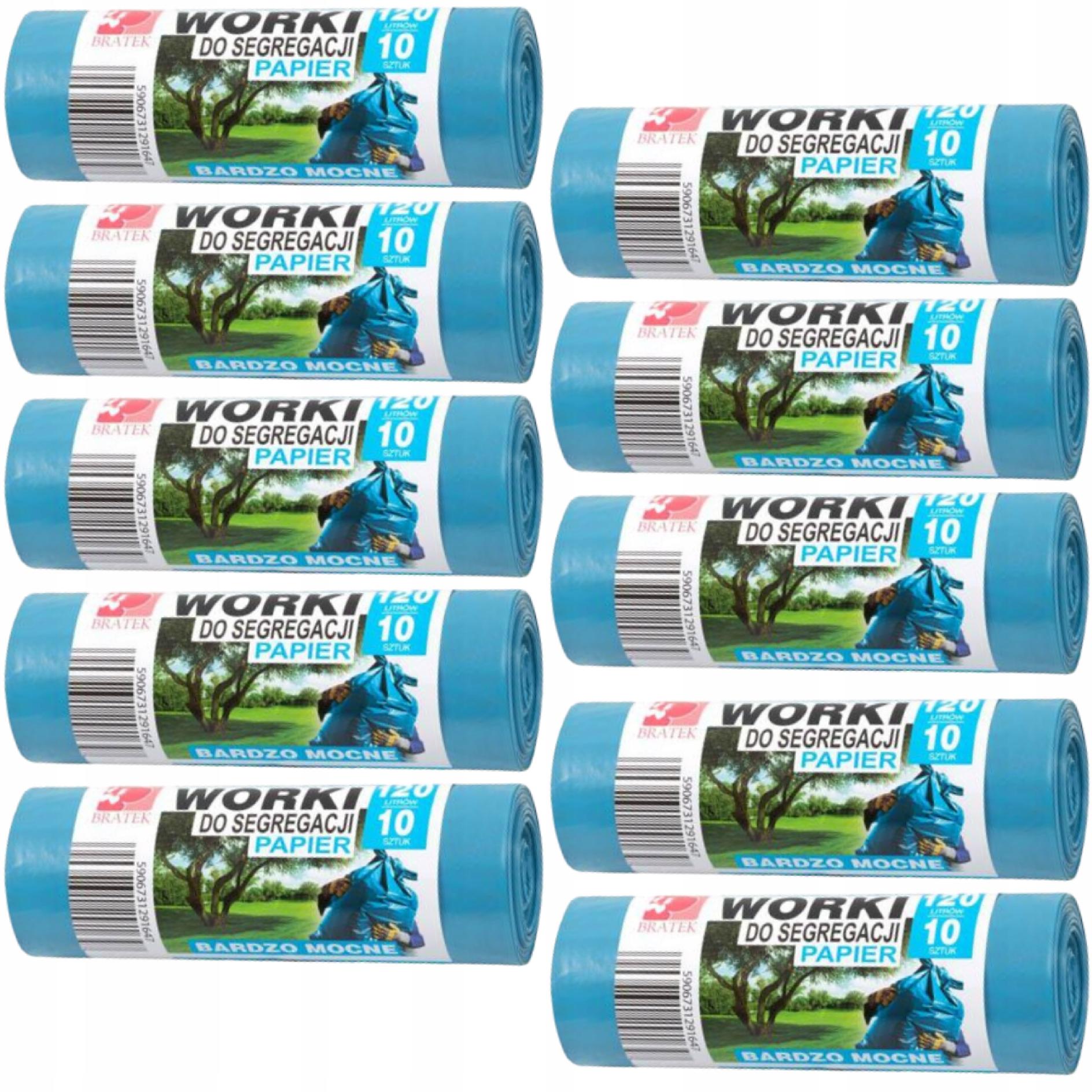 

Worki do segregacji Papier niebieskie Ldpe 120L