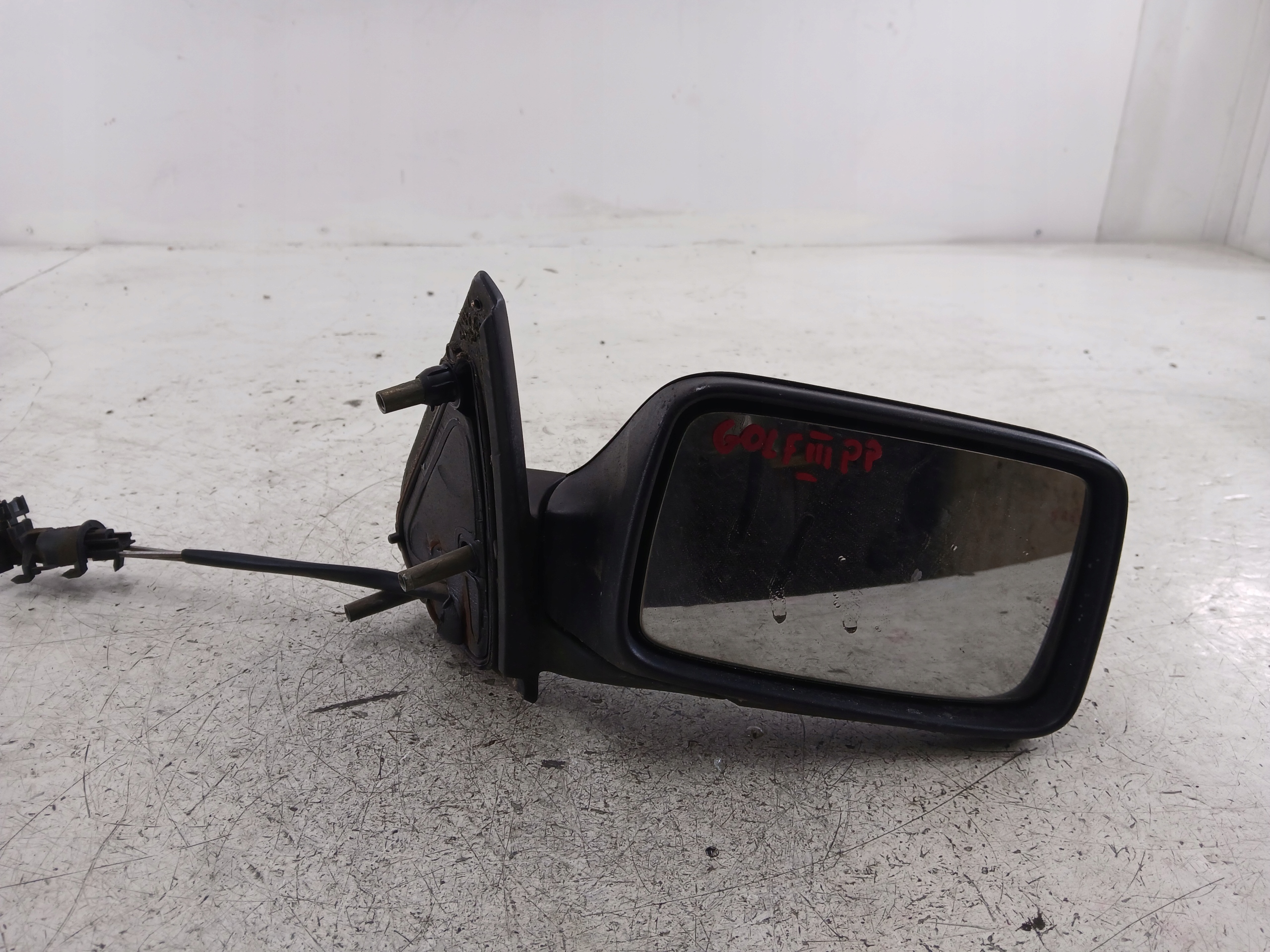 VW GOLF III mirror right manually black,