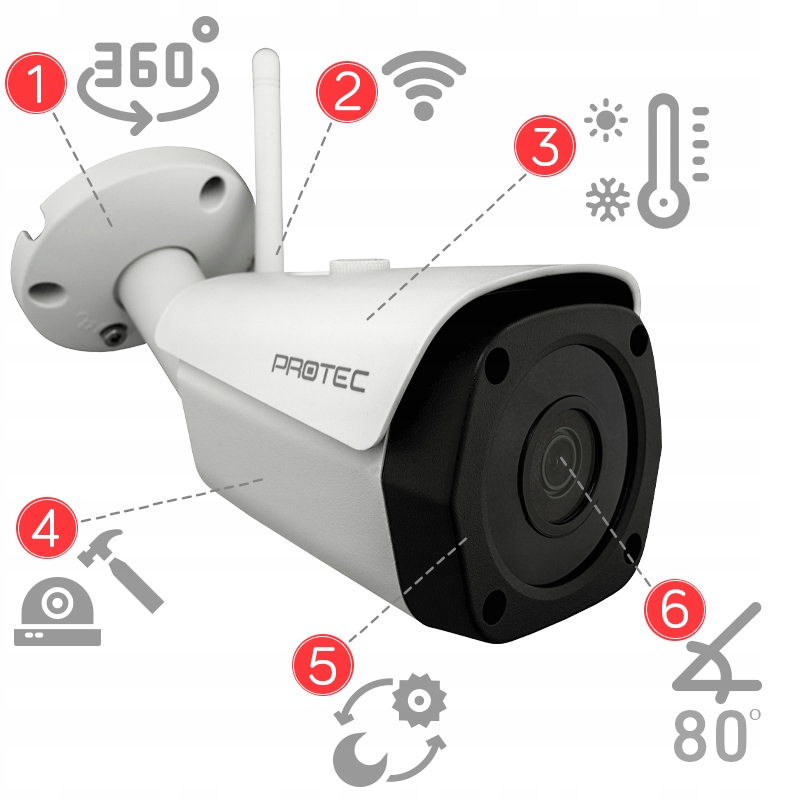 KOMPLETNY ZESTAW MONITORINGU 4 KAMERY WiFi 4K UHD ZDALNY DOSTĘP BITVISION Model PR-WIFI-KIT-4CH-4K