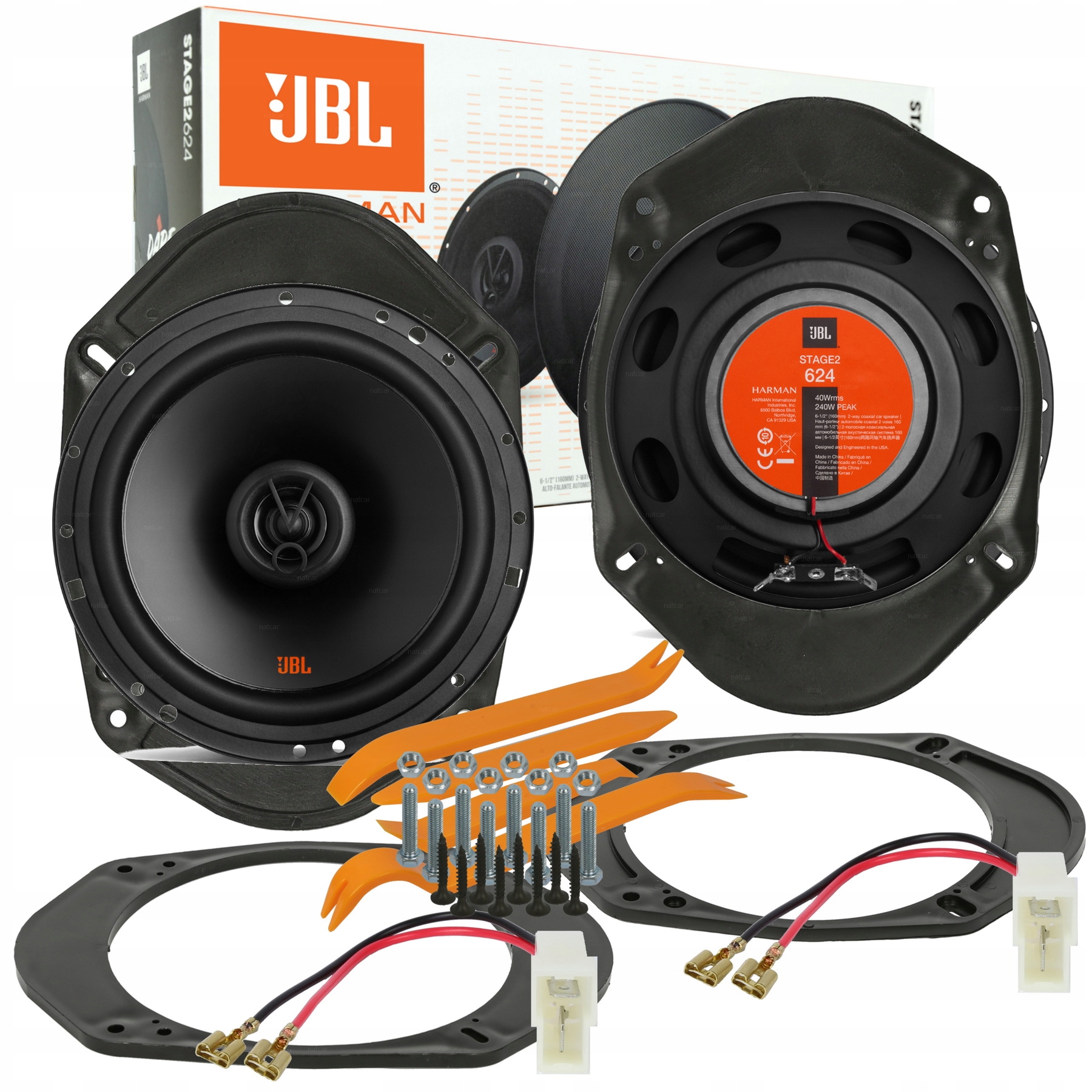 JBL STAGE2 624 GŁOŚNIKI FORD FOCUS FUSION PRZÓ TYŁ
