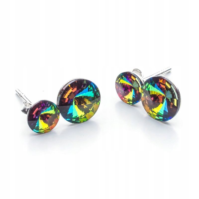 

Srebrne Kolczyki 925 z kr. Swarovski Rivoli 6/8mm