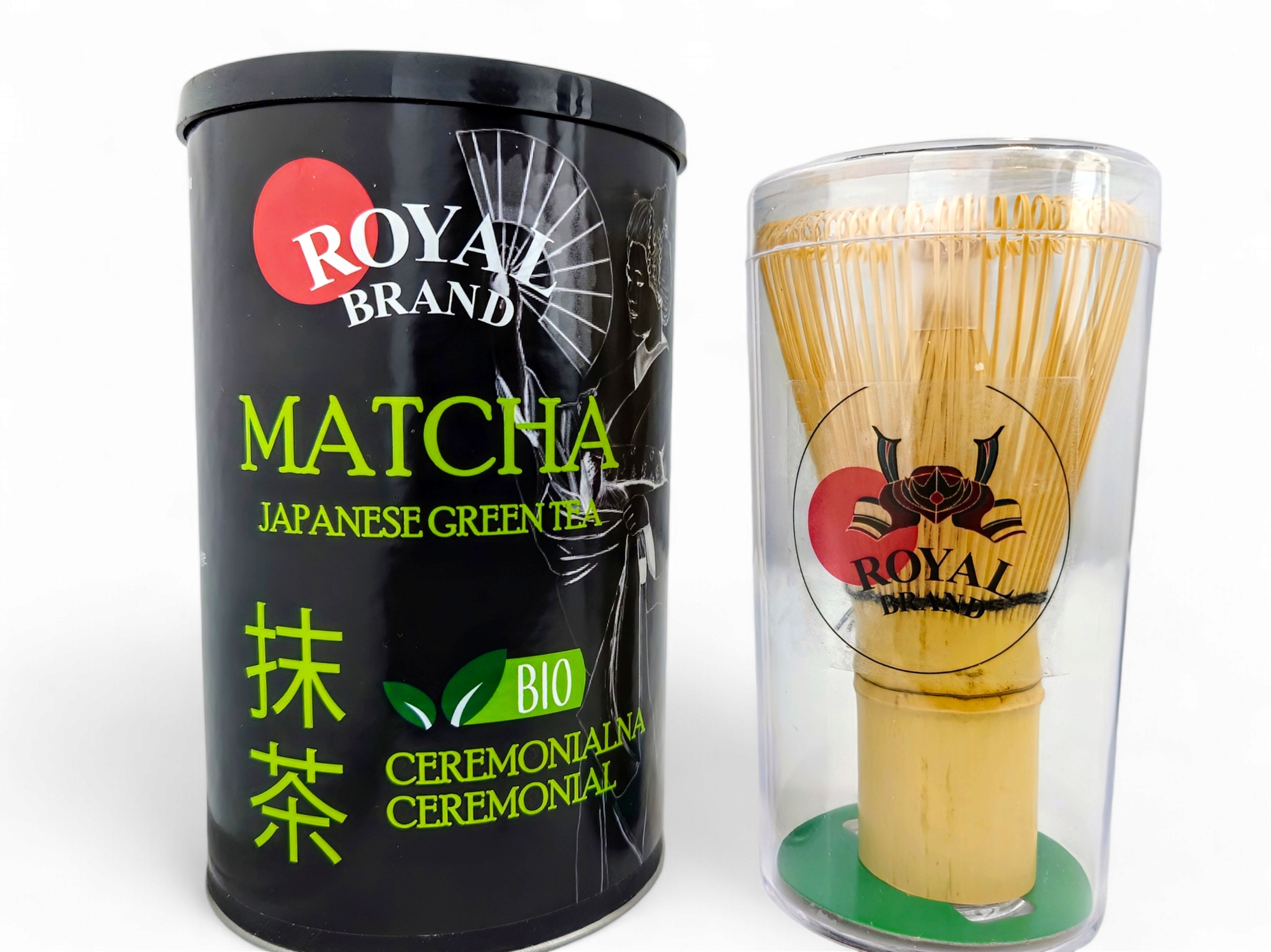 Čajová souprava Matcha Ceremoniální Bio 100 g s Metlou Chasen Bambusová