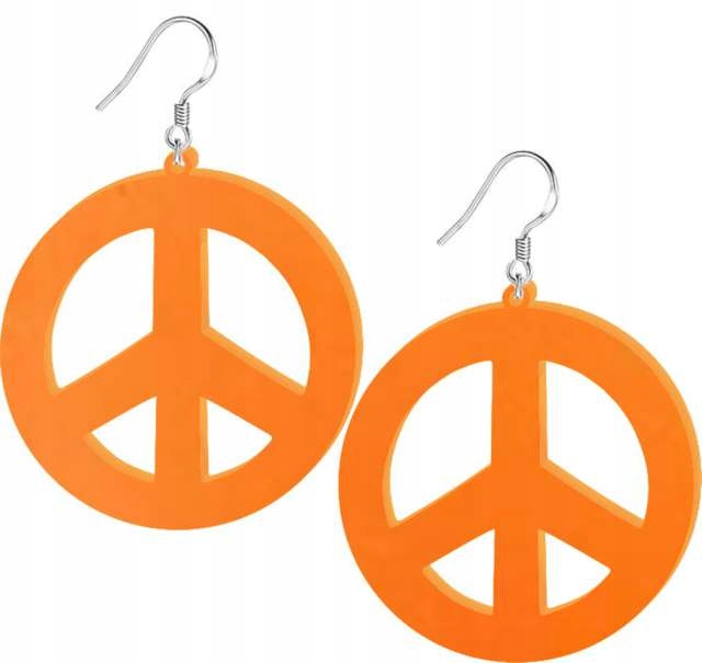

Kolczyki akryl Pacyfki oranż Hippisowskie party