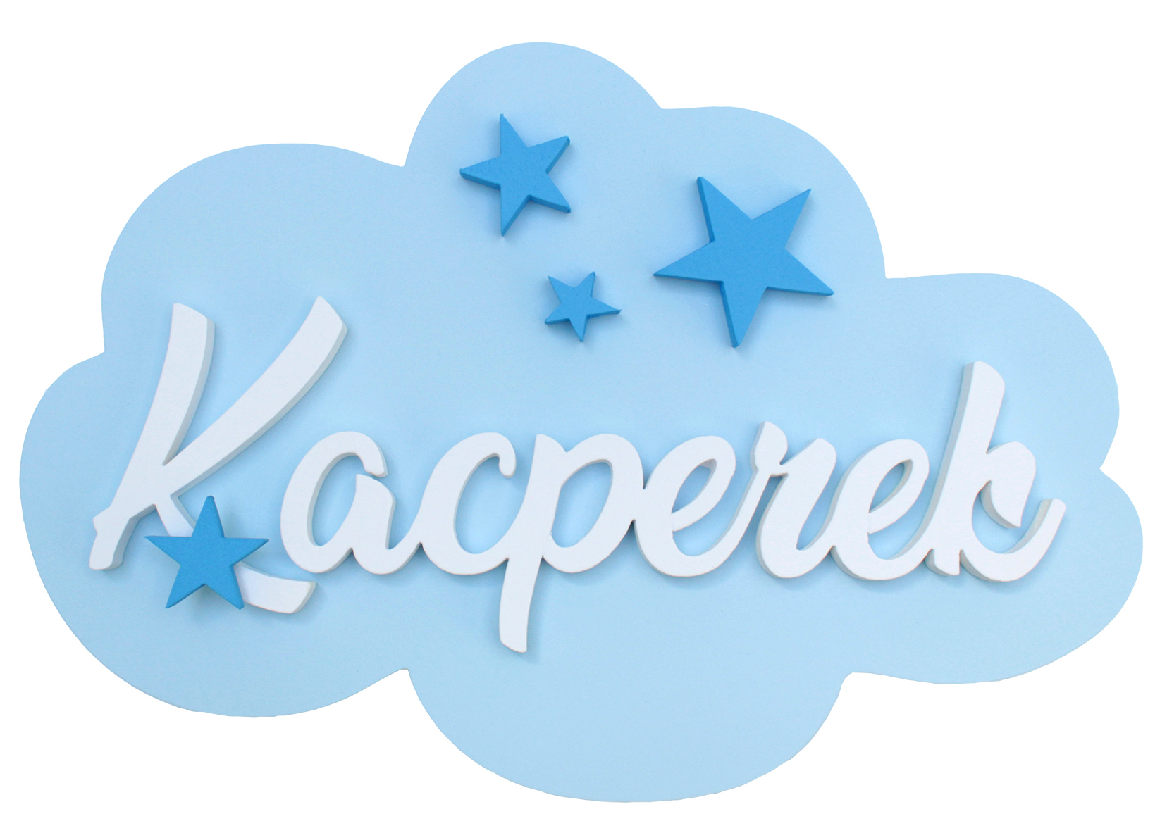 

Chmurka Literki Imię Dziecka 3D na ścianę XXL