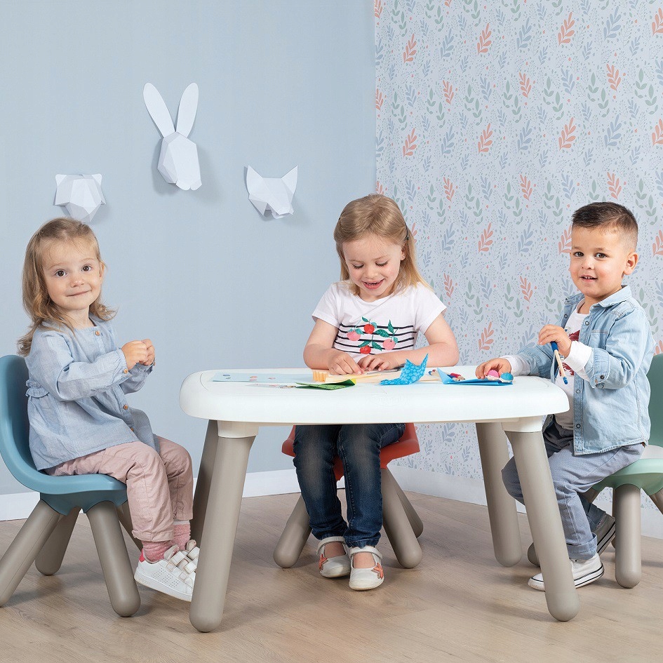 SMOBY KRZESEŁKO Z OPARCIEM OGRODOWE DO POKOJU DLA DZIECI NEBIESKO-BIAŁE Marka Smoby