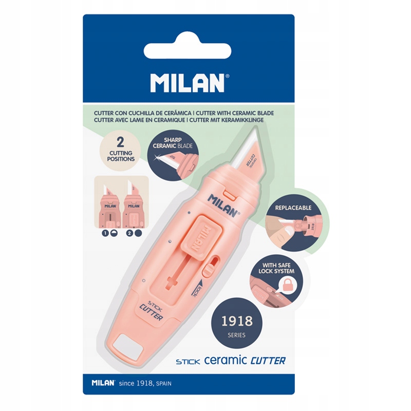 

Nożyk ceramiczny Milan Stick 1918 różowy na blistr