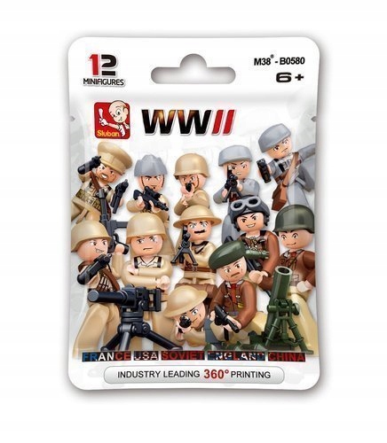 

Klocki Army Wojsko Figurka Żołnierza Ww II Sluban