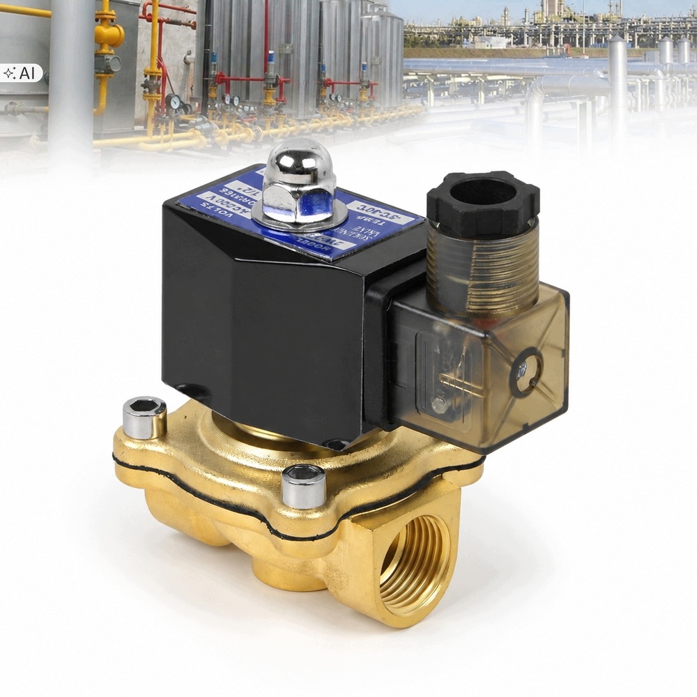 Elektromagnetický ventil 1/2 " Ac 220V Nc Uzavřený ve stavu Bezproudový
