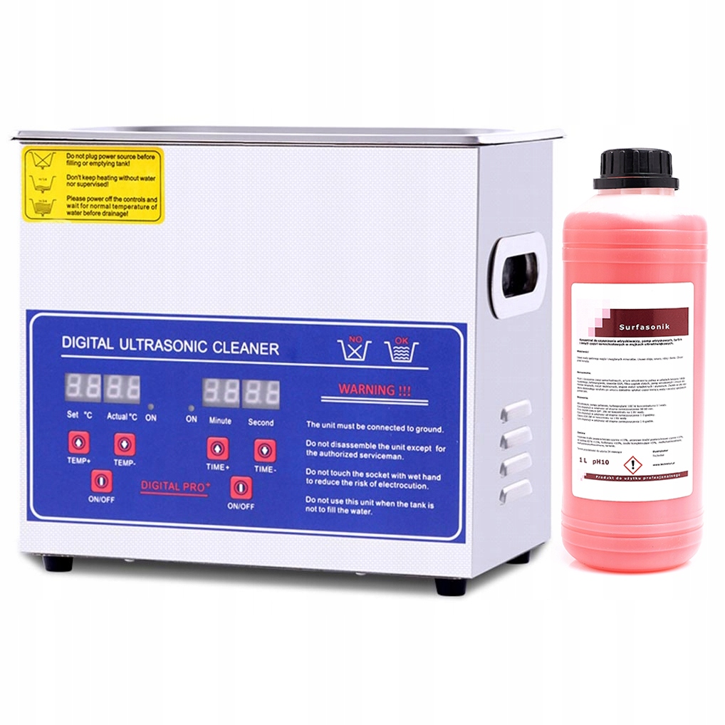 Ultrazvuková Myčka Vany LCD 3,2 L 220 W, Součásti Mechanika Egr, Koncentrát 1 L