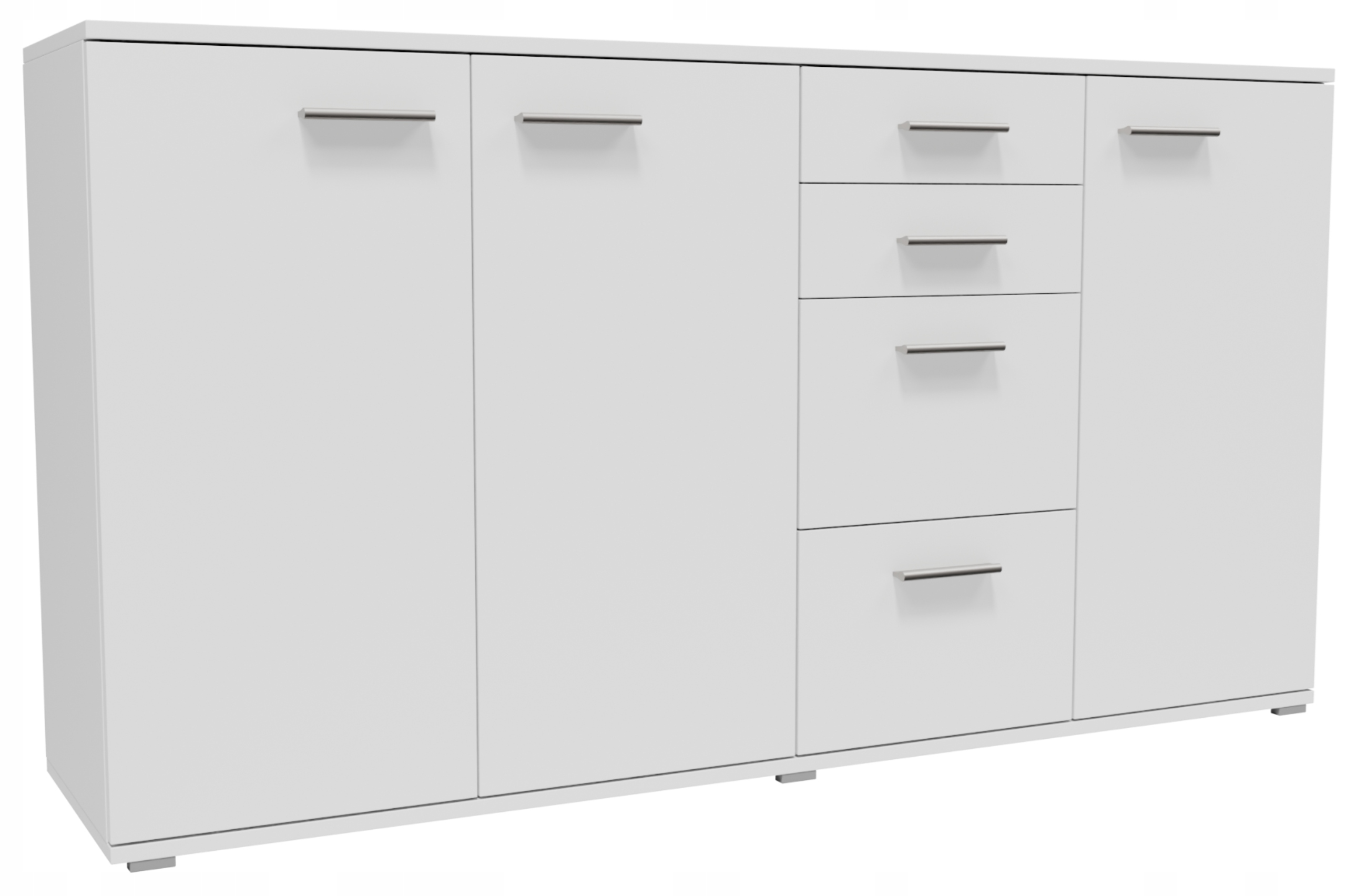 Komoda, skrinka CR3-KD4 biela, veľký priestranný regál, polička na oblečenie a hračky