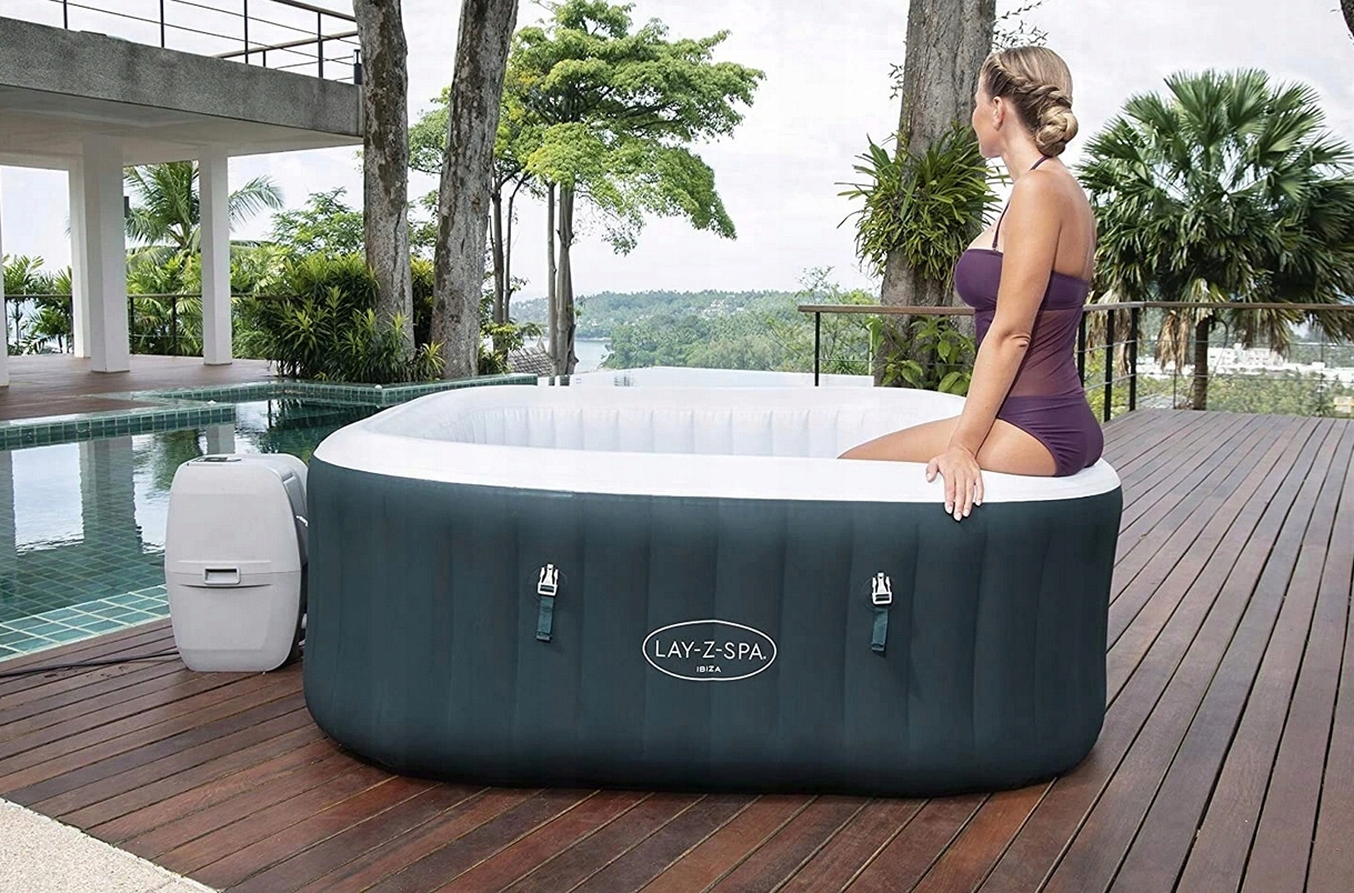 BESTWAY 60015 SPA 6 OS. 180x66 cm IBIZA HYDROMASAŻ CHLOR FILTRY UCHWYT Pojemność 778 l