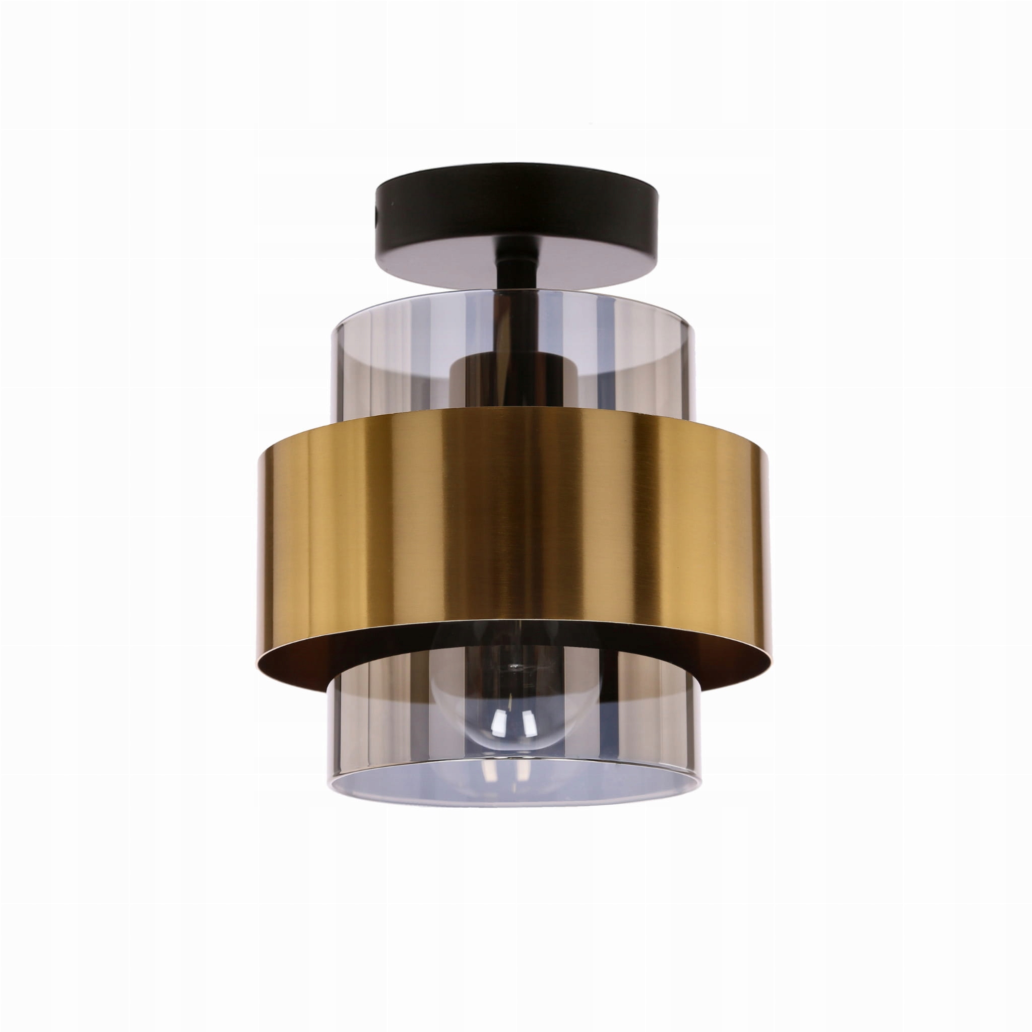 Candellux Stropní Svítidlo Spiega černá/zlatá E27 60W Regulace