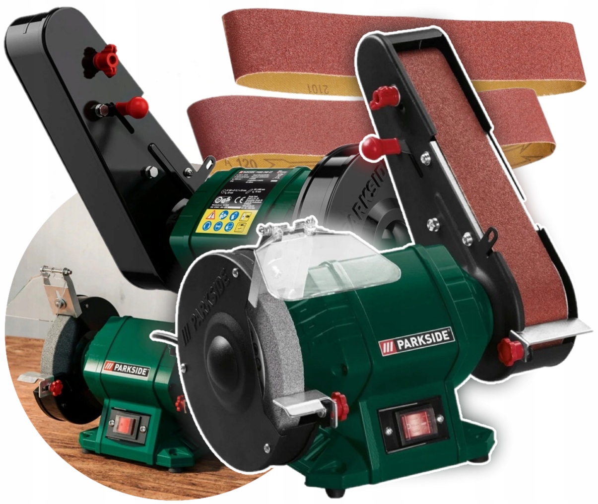 Parkside Szlifierka Taśmowa i Tarczowa Psbs 240 C2, 240 W Akcesoria