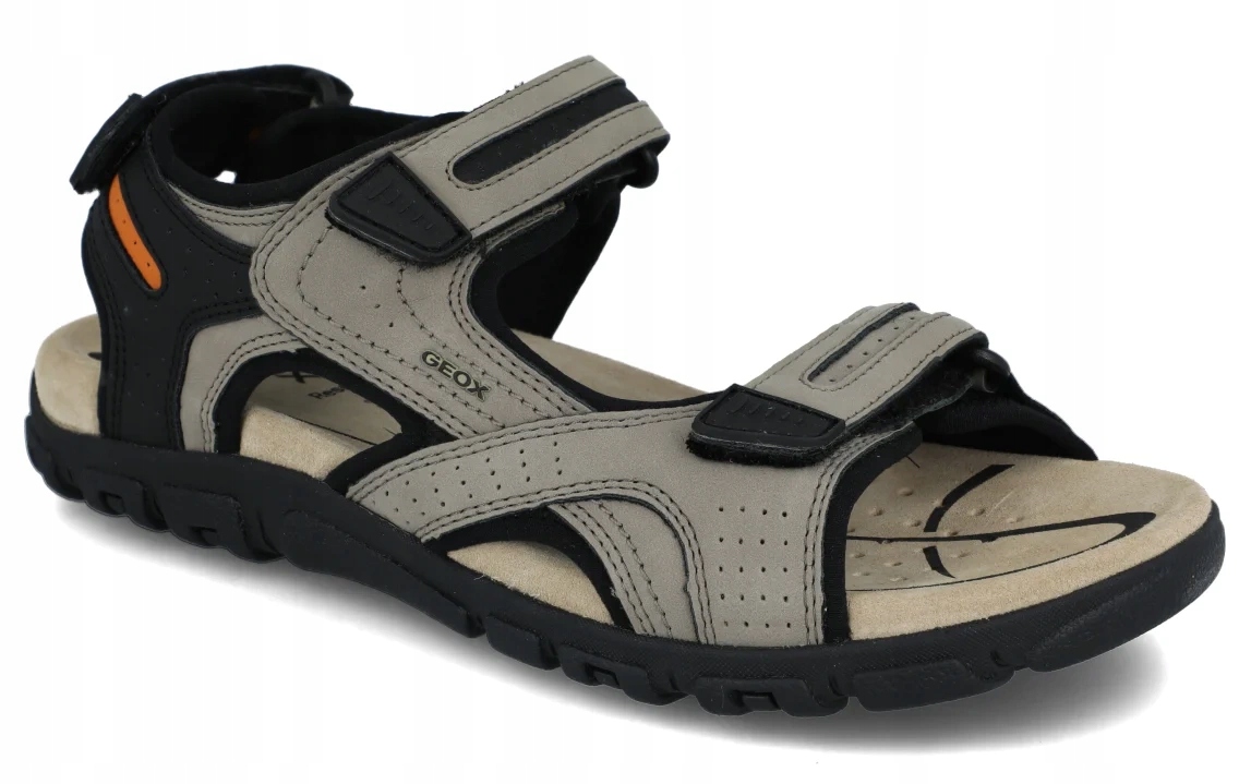 Geox Respira pánské sandály U8224D béžová kožená letní stélka vel. 40