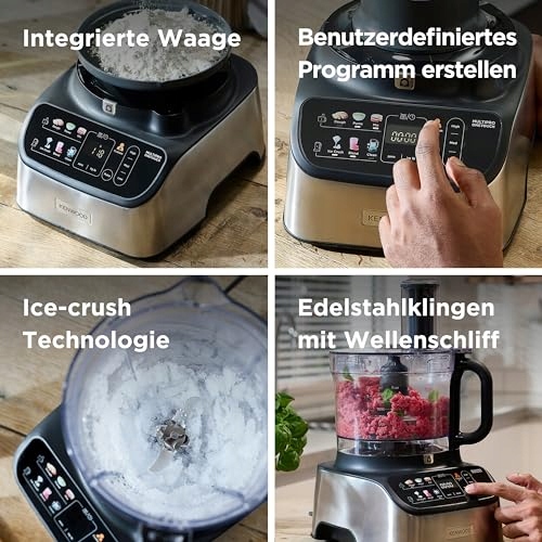 KENWOOD Multipro Robot Kuchenny 2w1 Mikser 1000W Srebrny Z Akcesoriami — miniatura 4
