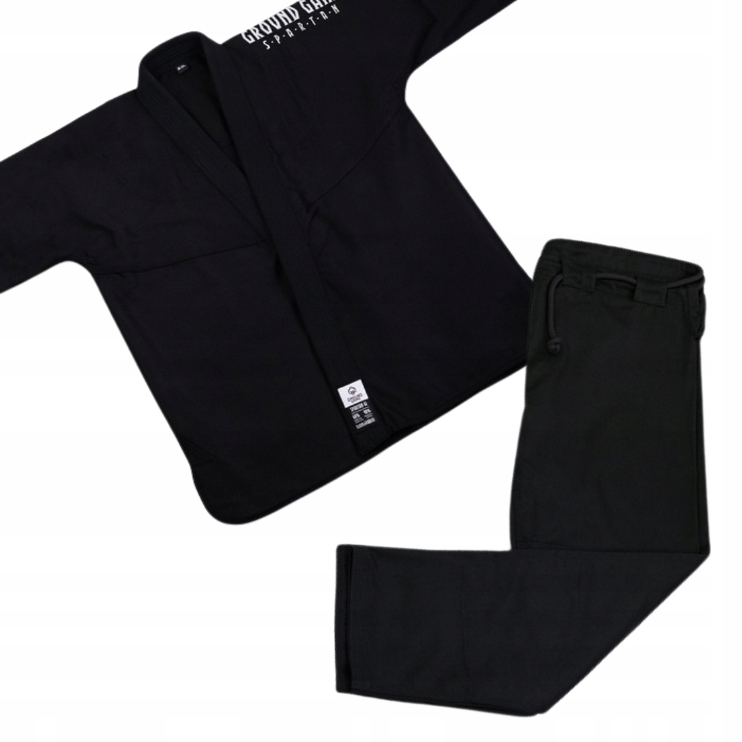 Ground Game Kimono/Gi BJJ Spartan Czarne A2L