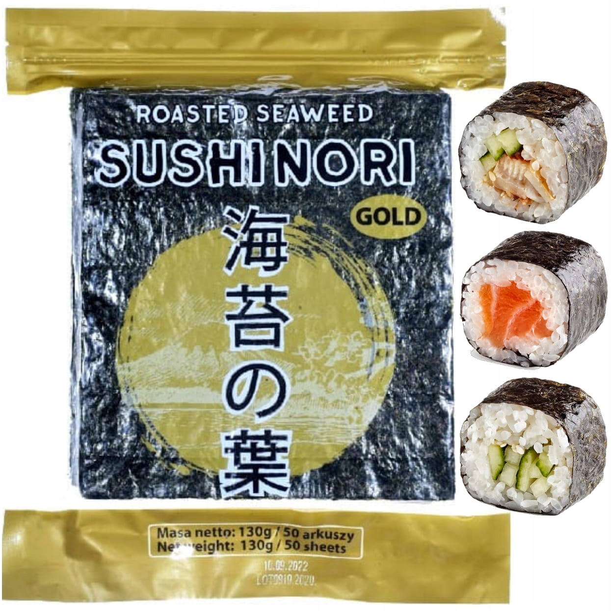 

Algi Do Sushi Nori Gold 50 Sztuk Premium Class