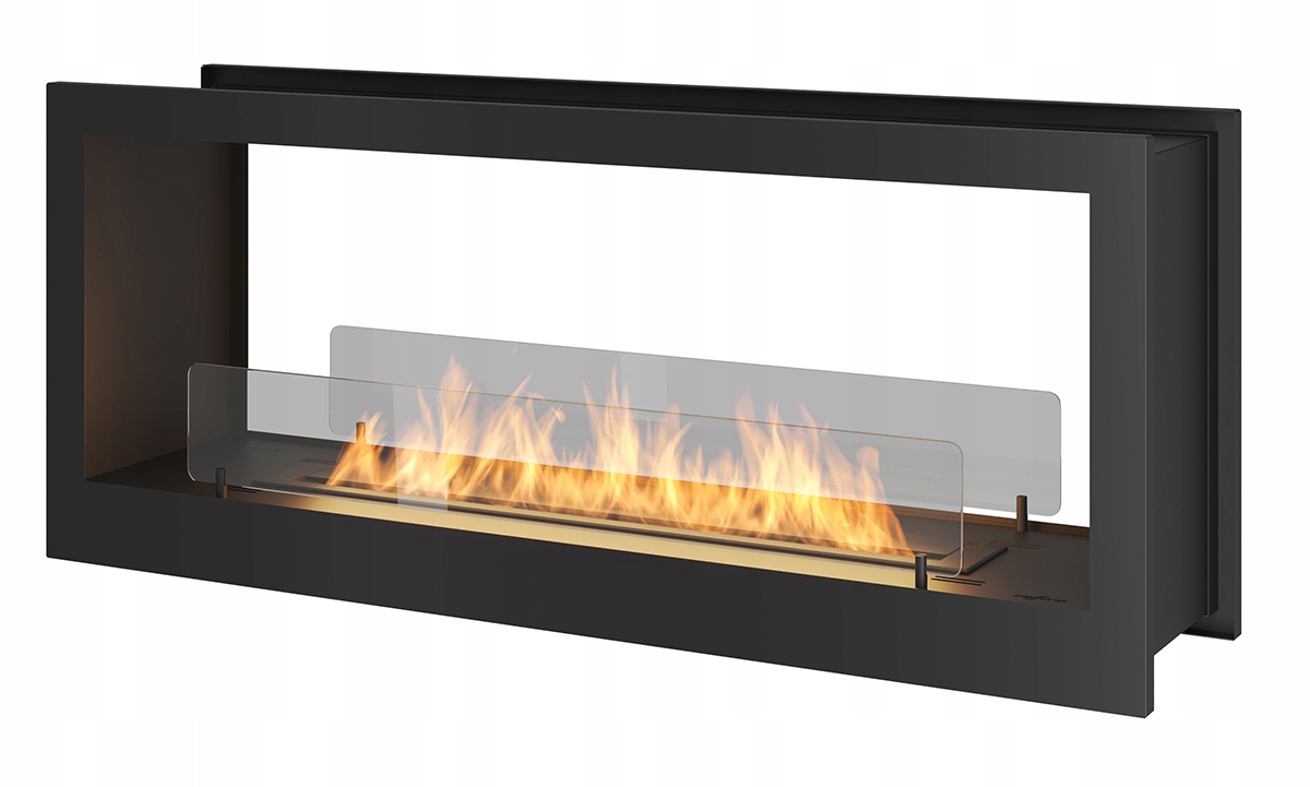 Dvoustranný Biokrb černý 2SIDE 1200 mm se sklem