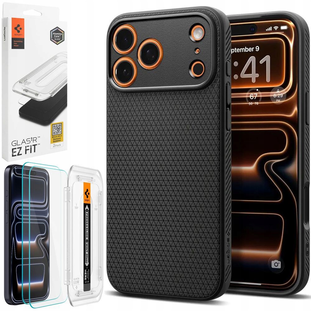 Spigen Pouzdro Pouzdro Liquid Air 2x Sklo pro Apple iPhone 17 Pro Max