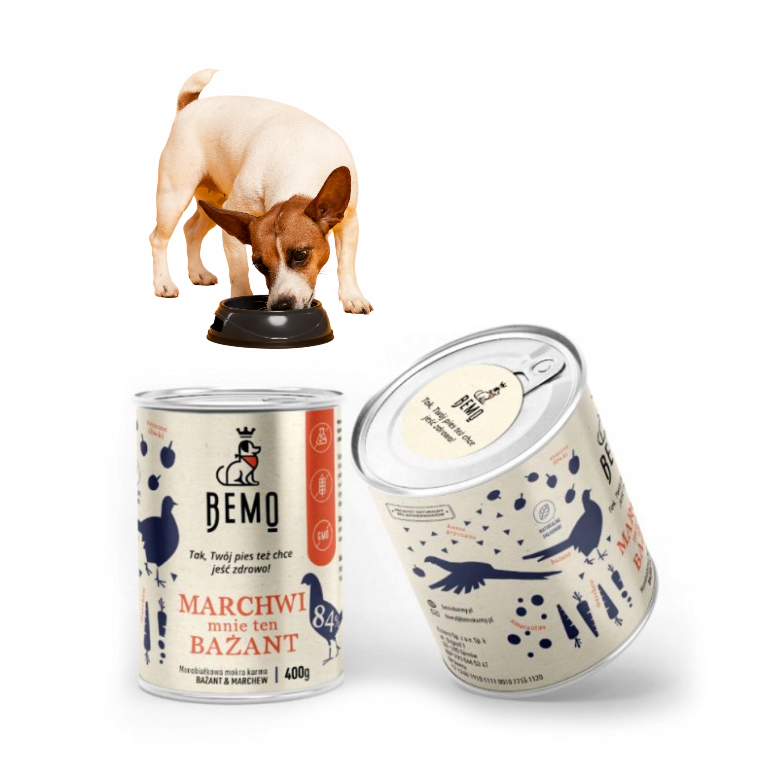 Levně Krmivo pro psa mokré Bemo Mrkve Mě Ten Bažant 6x400g konzerva monoproteinová