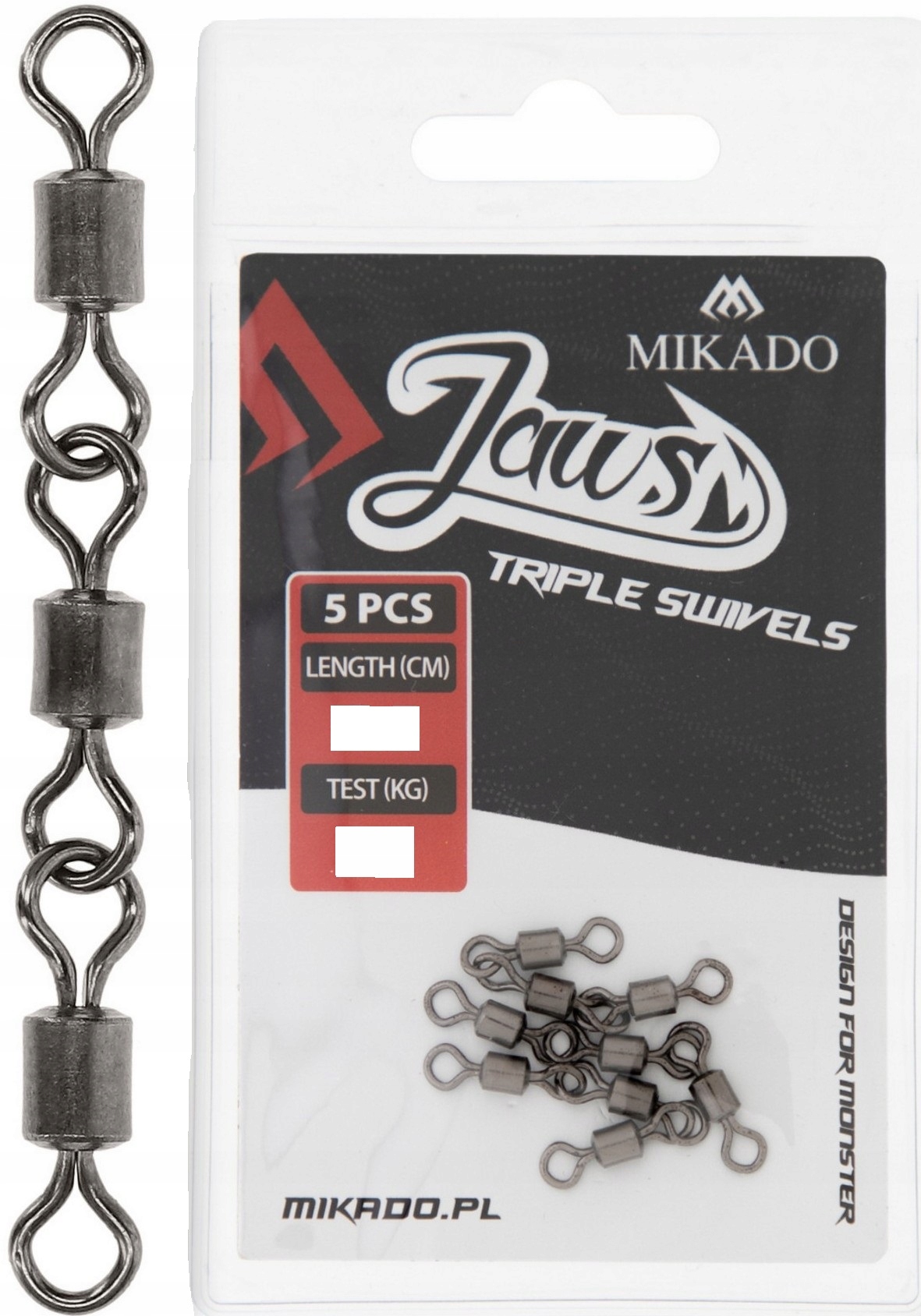

Krętlik Mikado Jaws Triple Swivels 25kg 5szt