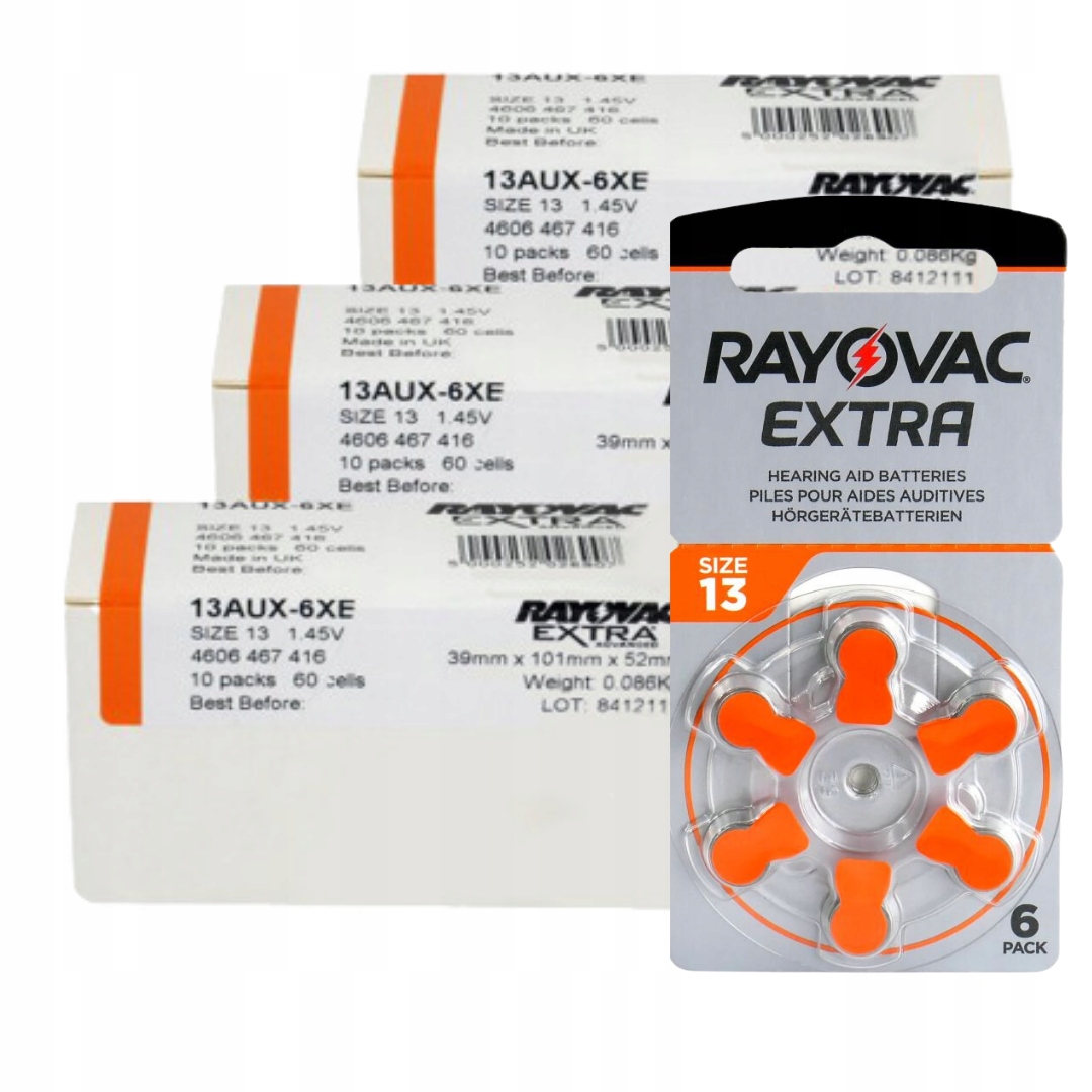 

Baterie Rayovac Extra Advanced Typ 13 3X Pudełko