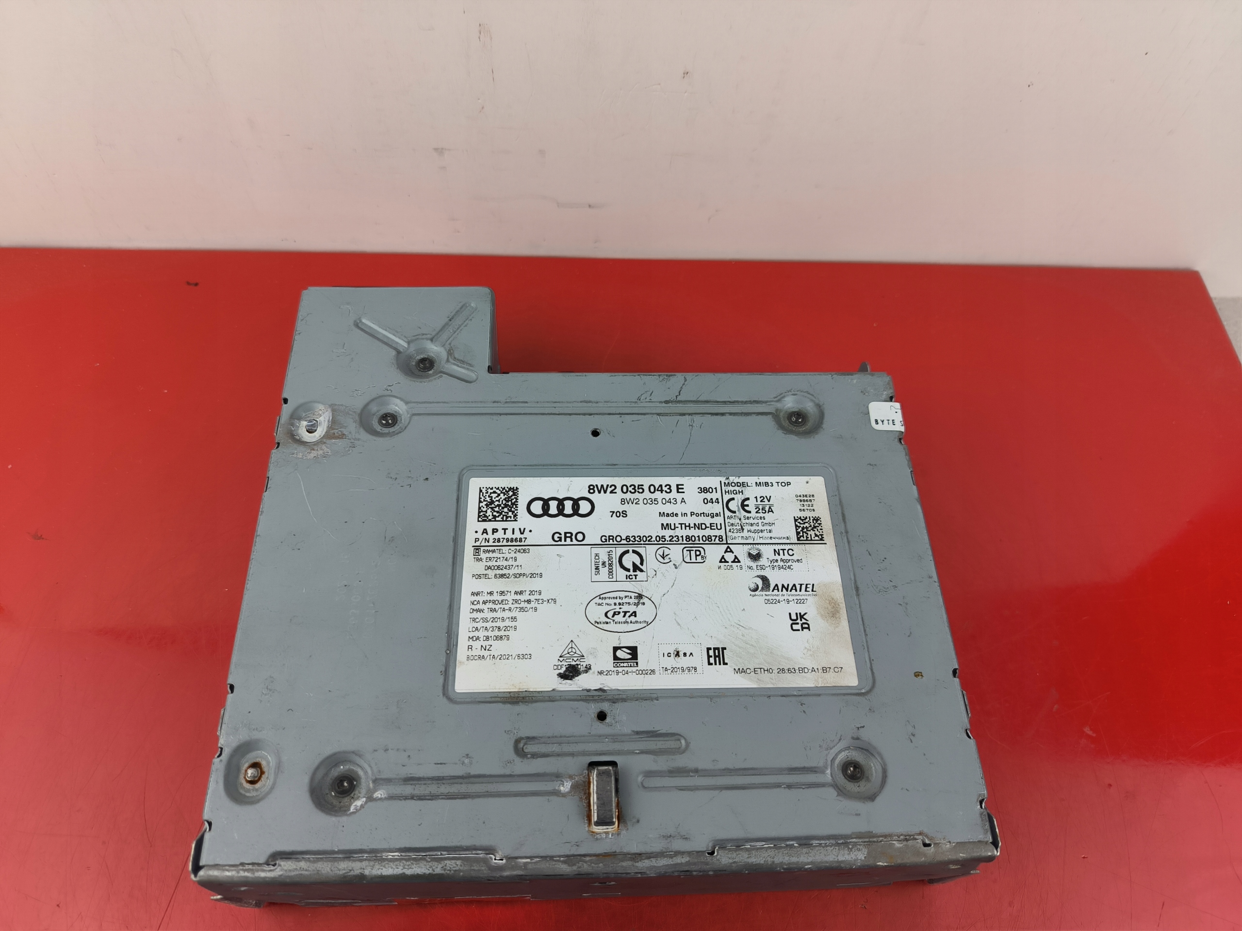 БЛОК УПРАВЛЕНИЯ MIB3 8W2035043E Audi A4 B9 A5 F5 8W РЕСТАЙЛИНГ