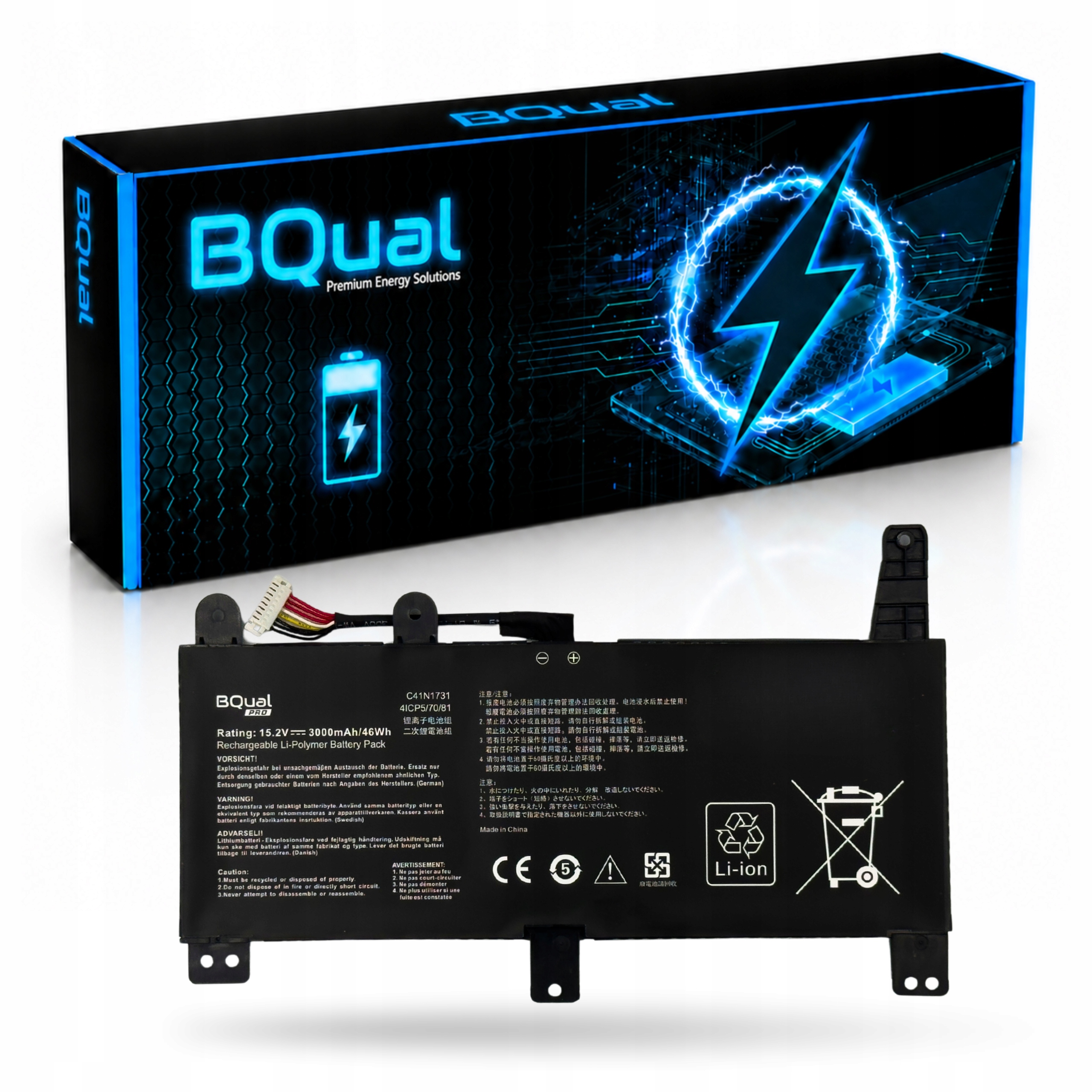 Bateria C41N1731 do laptopa Asus Rog Strix G512LU G531GU G712LU C41PNJ5