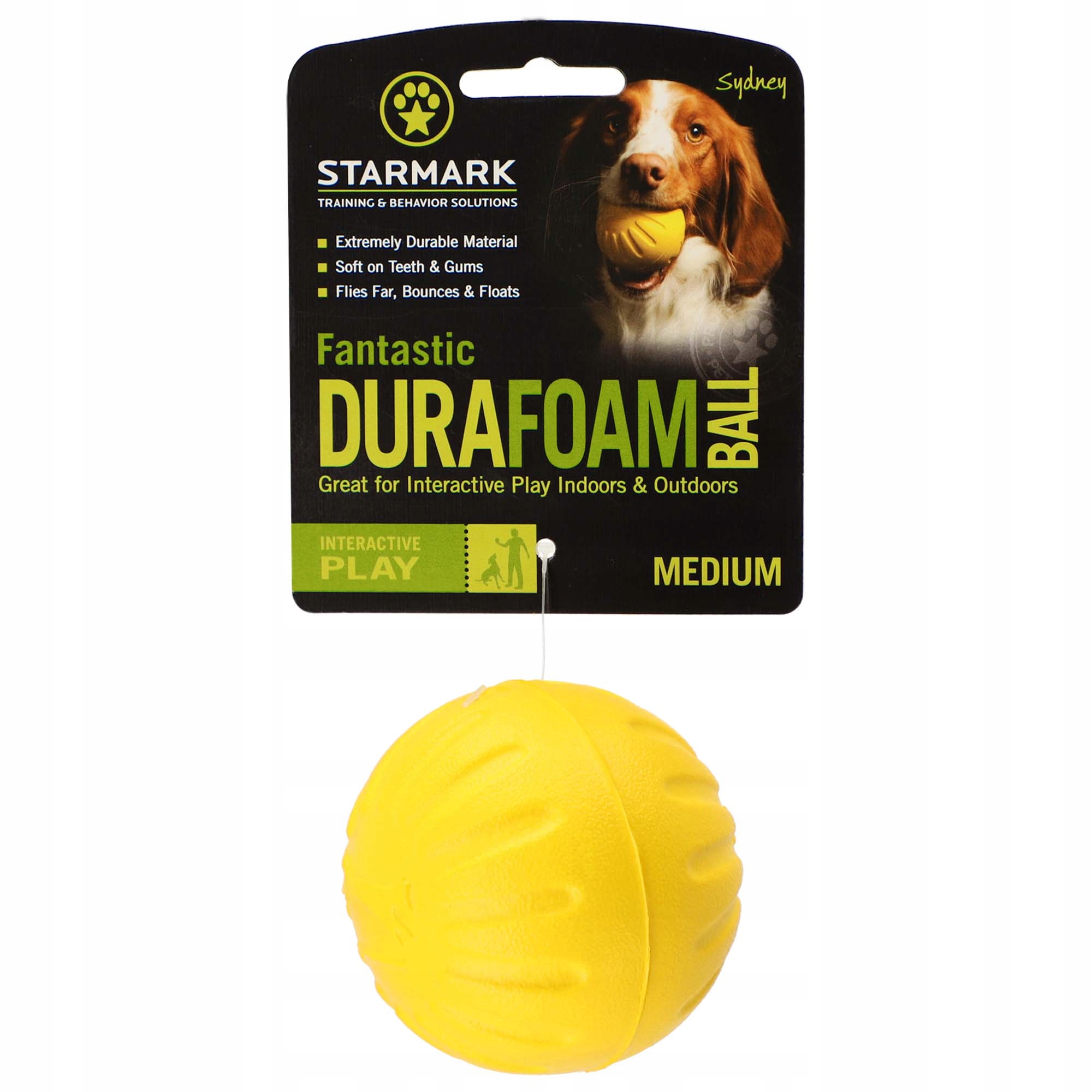

Dingo Gear K9 Piłka Starmark Wytrzymała #7CM Żółta