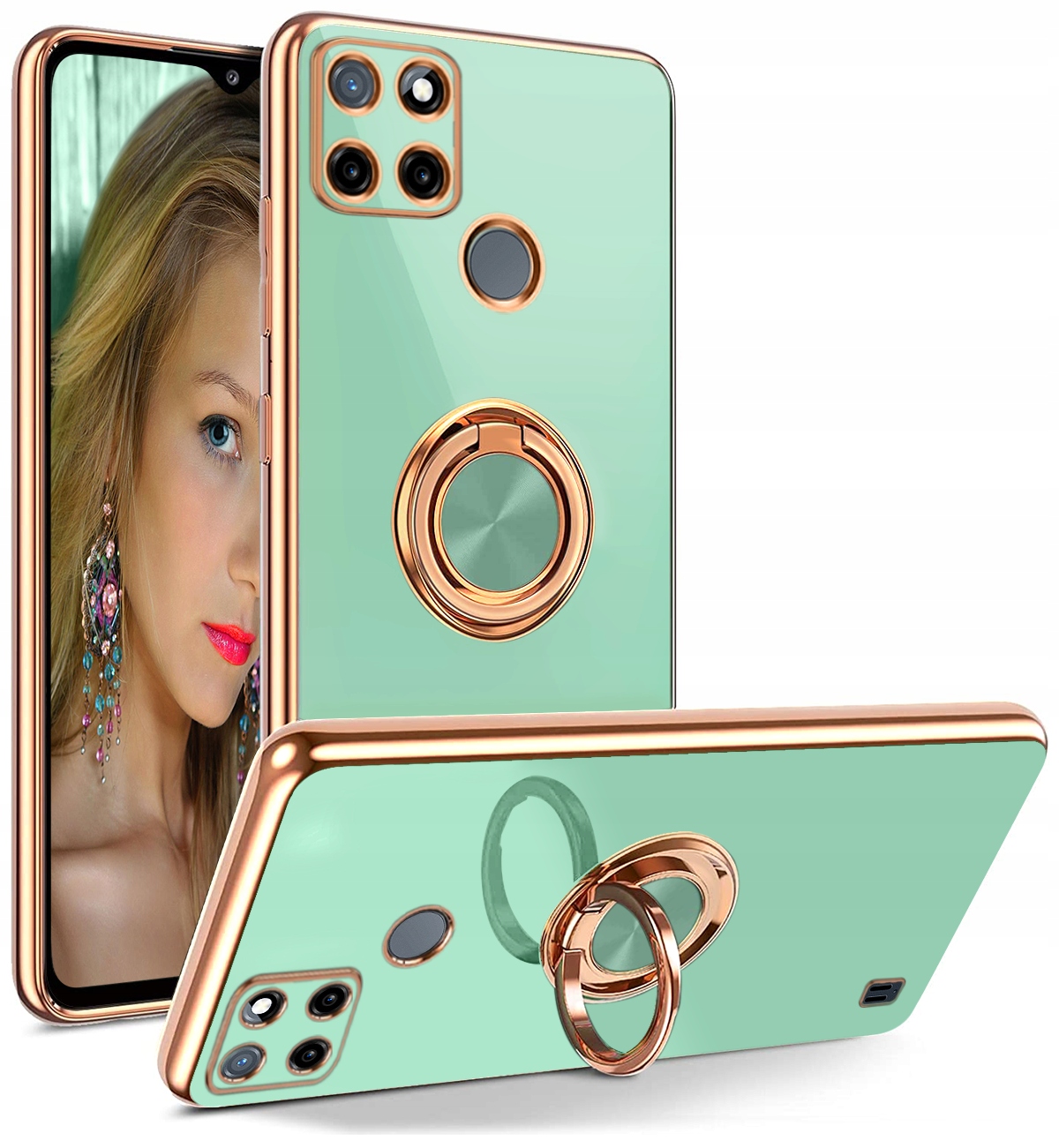 

Etui do Realme C21Y C25Y Silicone Ring Szkło