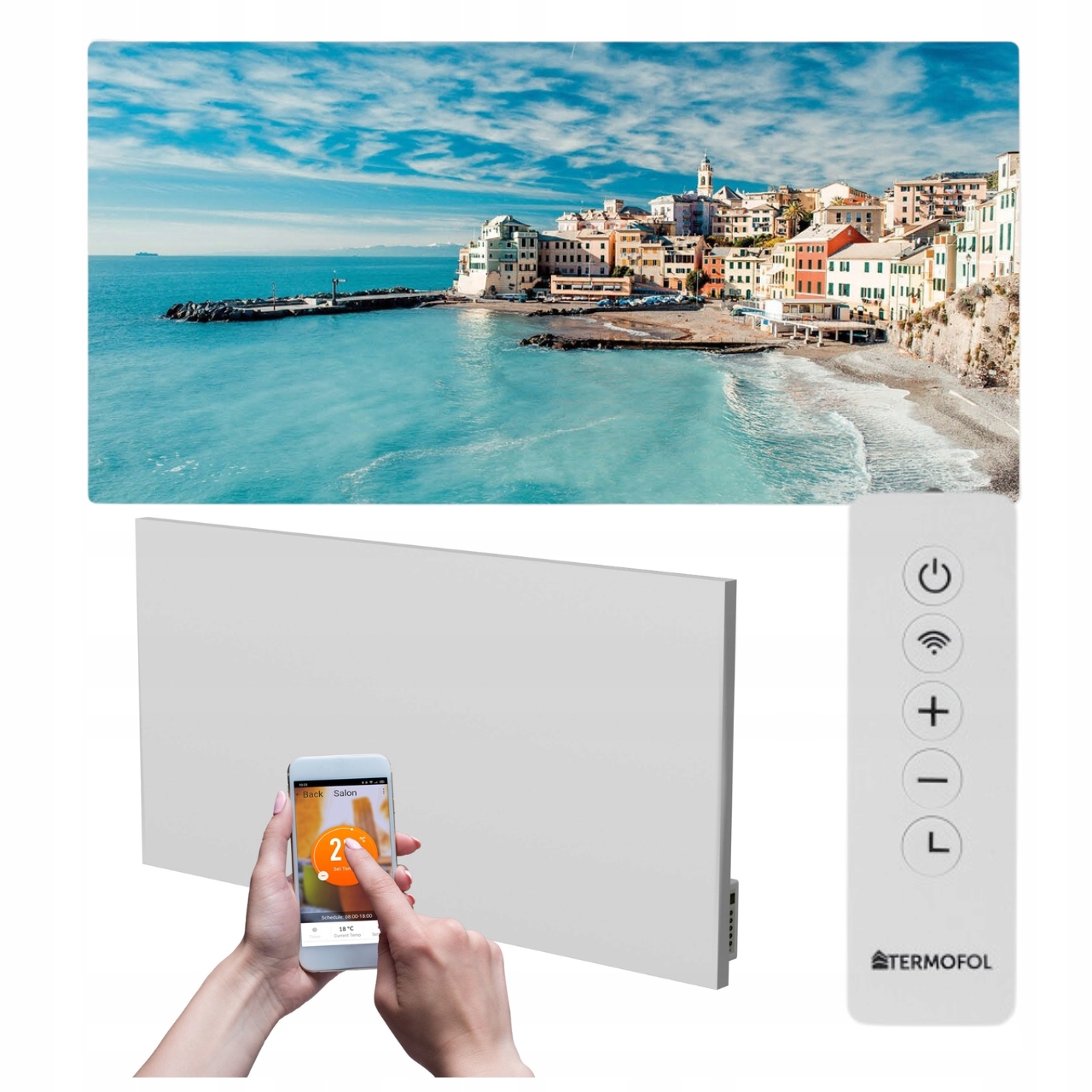Infračervený obrazový ohrievač 700 W 120 x 60 cm WiFi