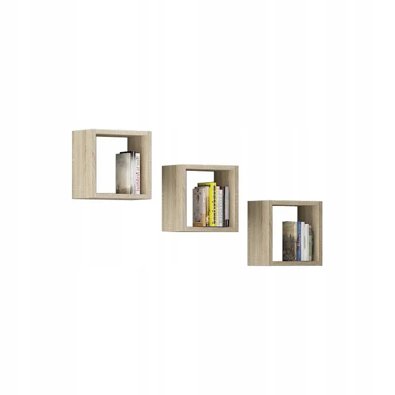 

Półka Ścienna K 25x25 Komplet 3 Sztuk Półki Sonoma