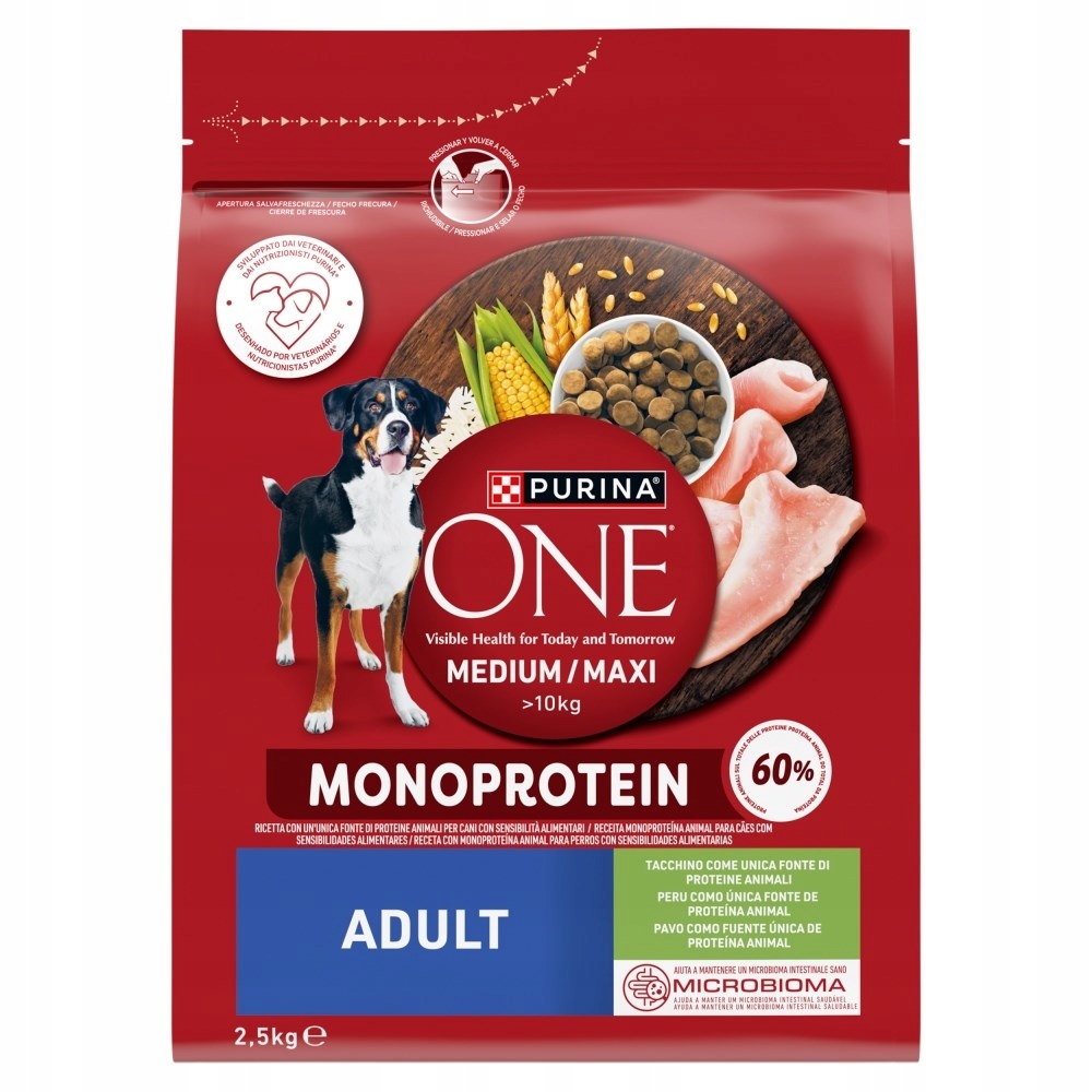 Levně Purina One Med/max Adult Monoprotein Krůta 2,5 kg