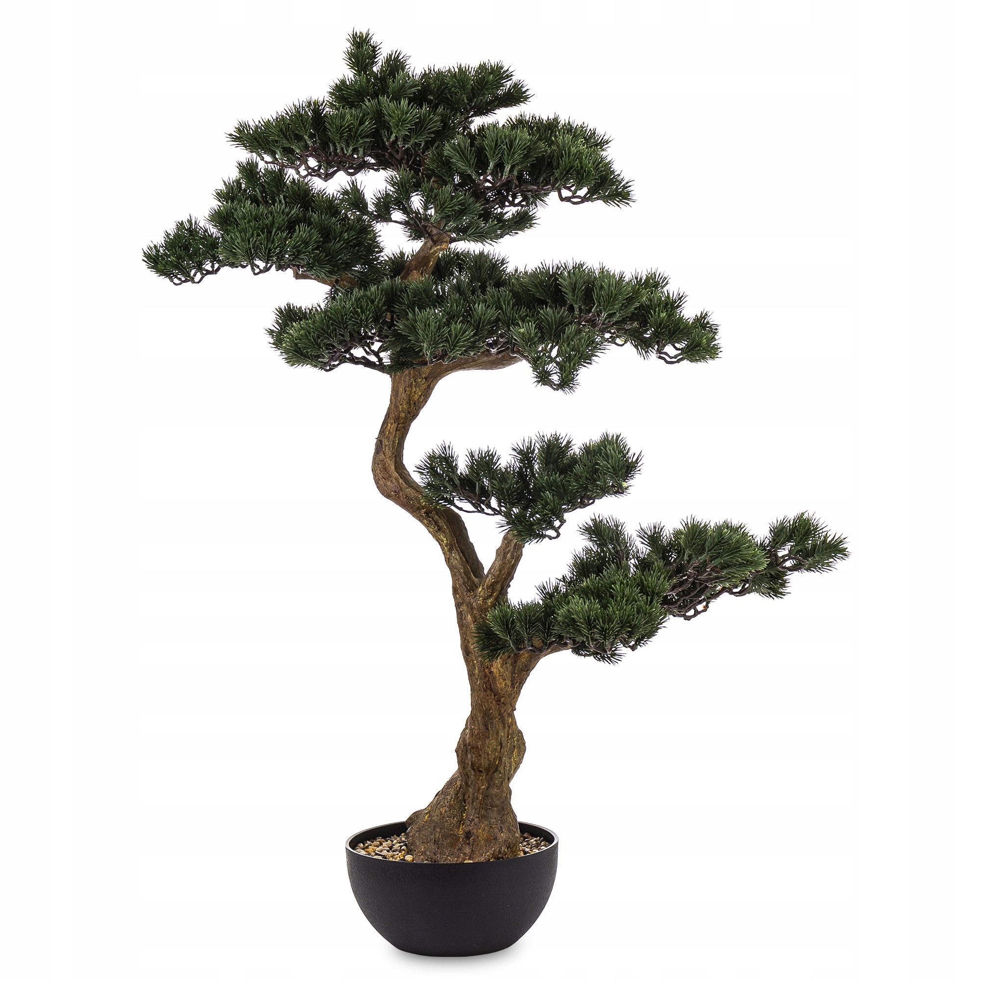 Zelená umelá rastlina Bonsai čierny kvetináč – dokonalá harmónia a štýl