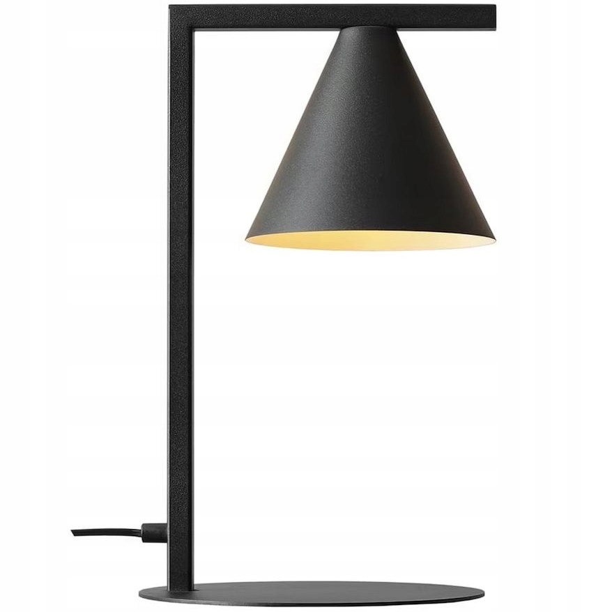 Čierna kovová stolová lampa na stôl, do spálne, kancelárie, kancelárie Form