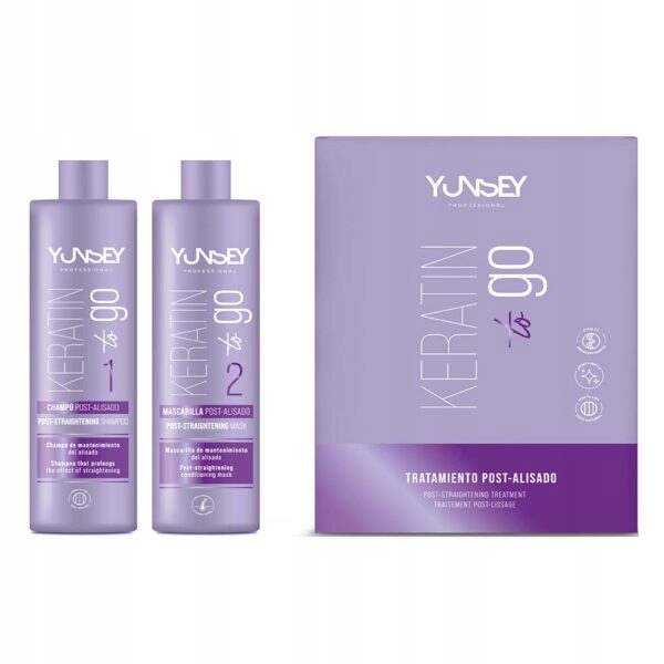 Zestaw szampon i maska po Zabiegu Prostowania Włosów 2x300ml Yunsey