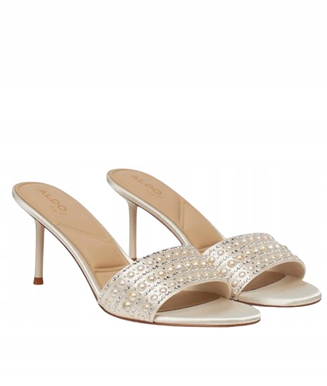 Aldo Elegantní Nazouváky S Ozdobnými Perličkami A Zirkony 42,5 T6A