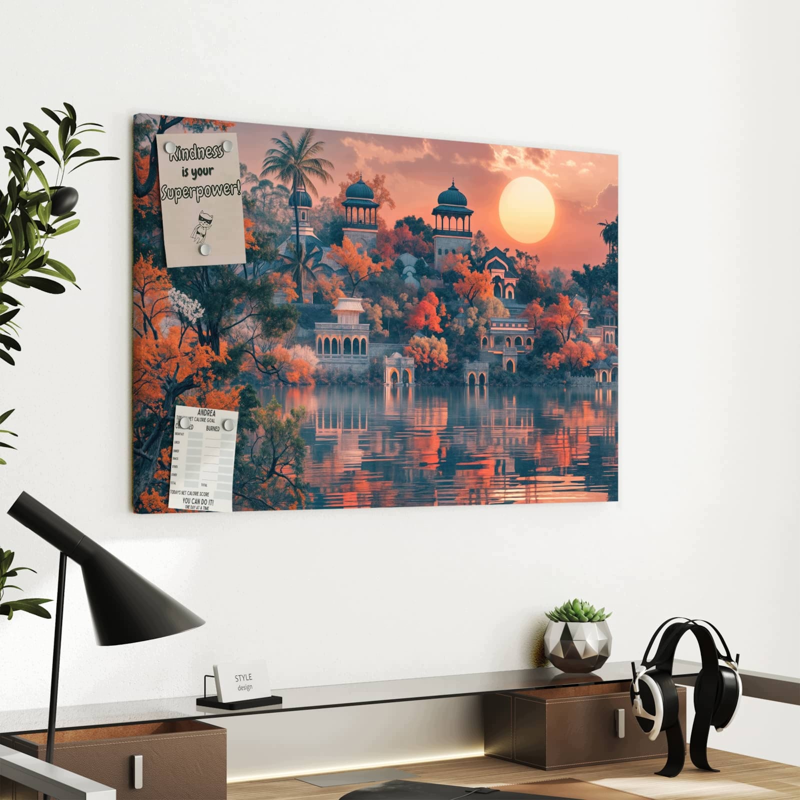 Magnetická tabule Palác o západu slunce 60 × 40 cm