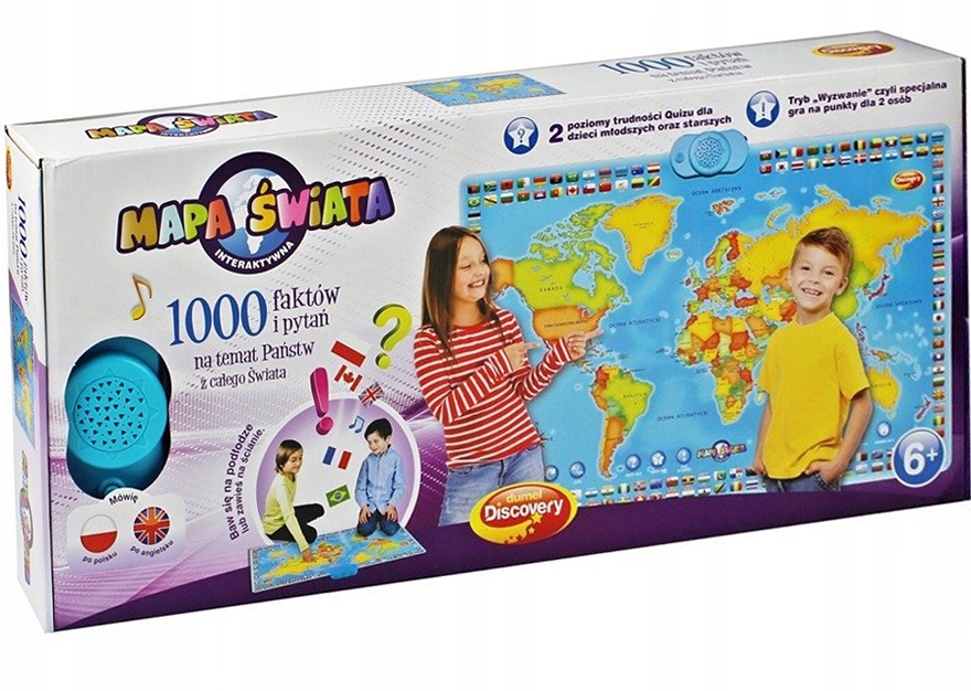 DUMEL Interaktywna MAPA ŚWIATA edukacyjna PL/ENG Rodzaj polityczna