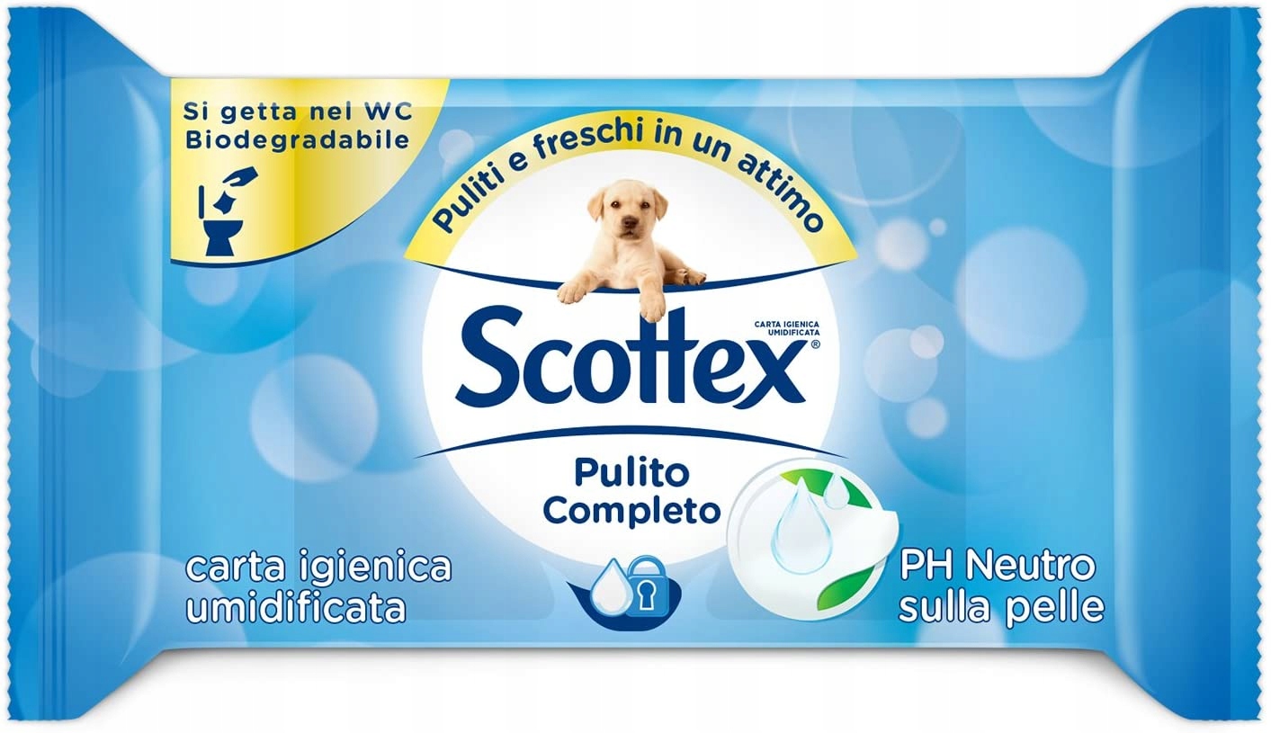 Vlhčený papier bez vône Scottex 42 ks/balenie