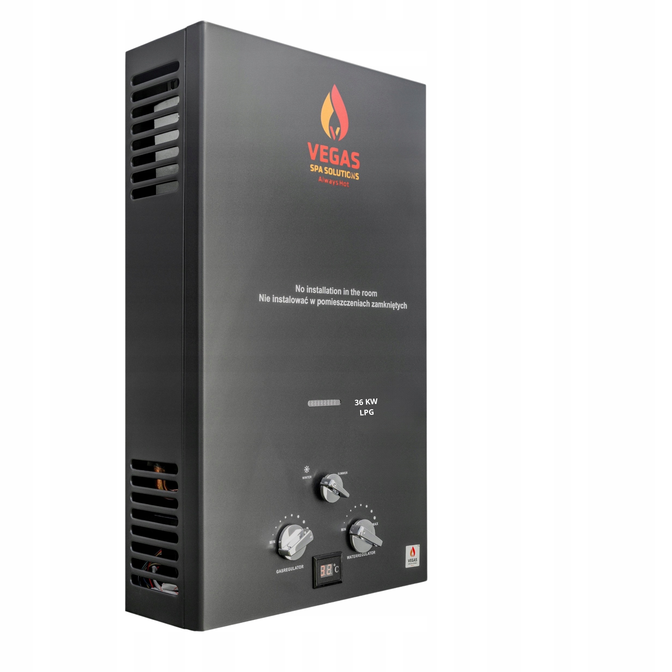 Plynová pec s prietokovým ohrievačom pre záhradnú vírivku 36 kW