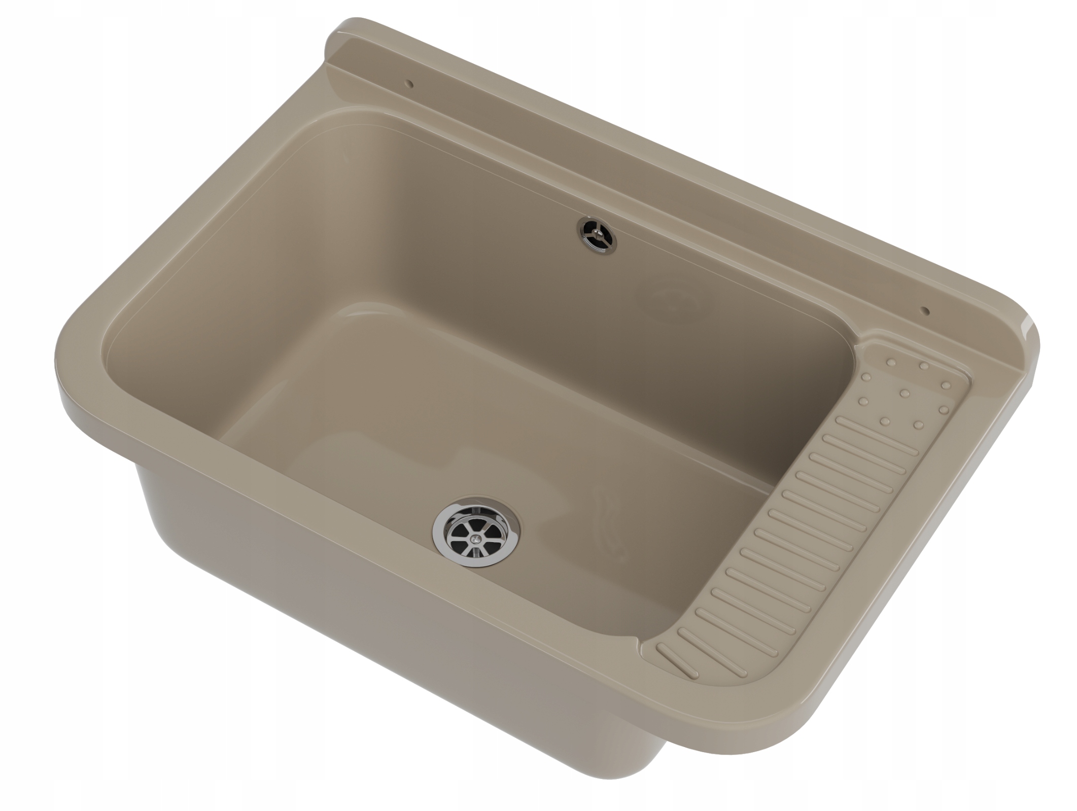 Technický Dřez Béžová Pracovní Komora Prádelna Garáž 58,4 cm x 38 cm