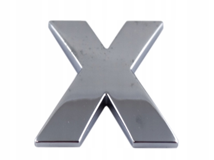 

Emblemat Litera Literka Chrom x X Duża 5,6cm